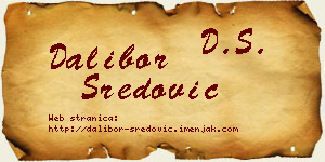 Dalibor Sredović vizit kartica